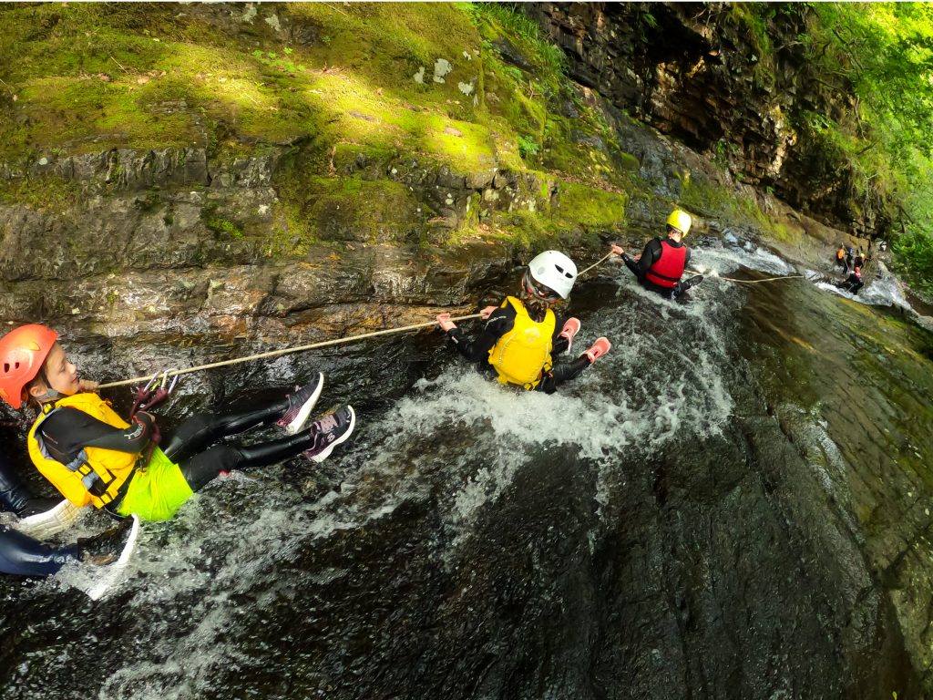 The Huge Via Ferrata Waterfall Slide