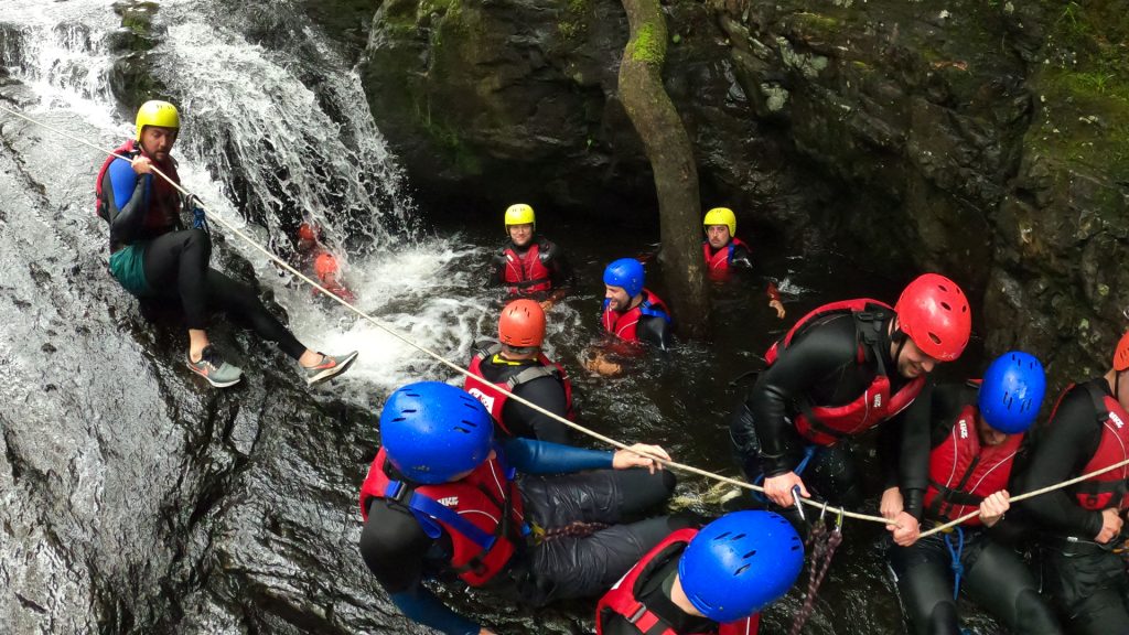 Everyone Involved On The Canyon Extreme Stag Activity